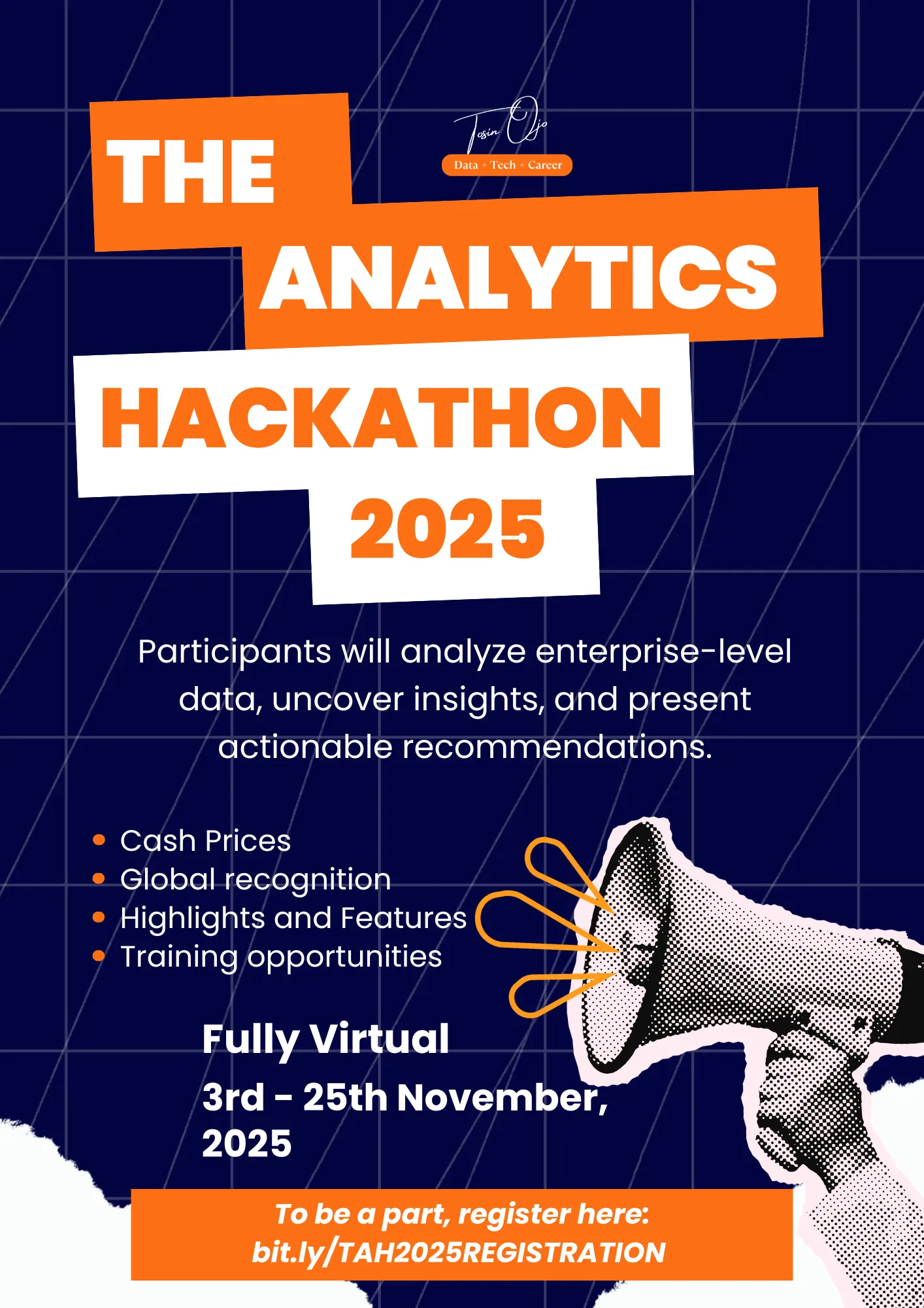 Tosin Ojo launches the Global Analytics Challenge for aspiring Data analysts.