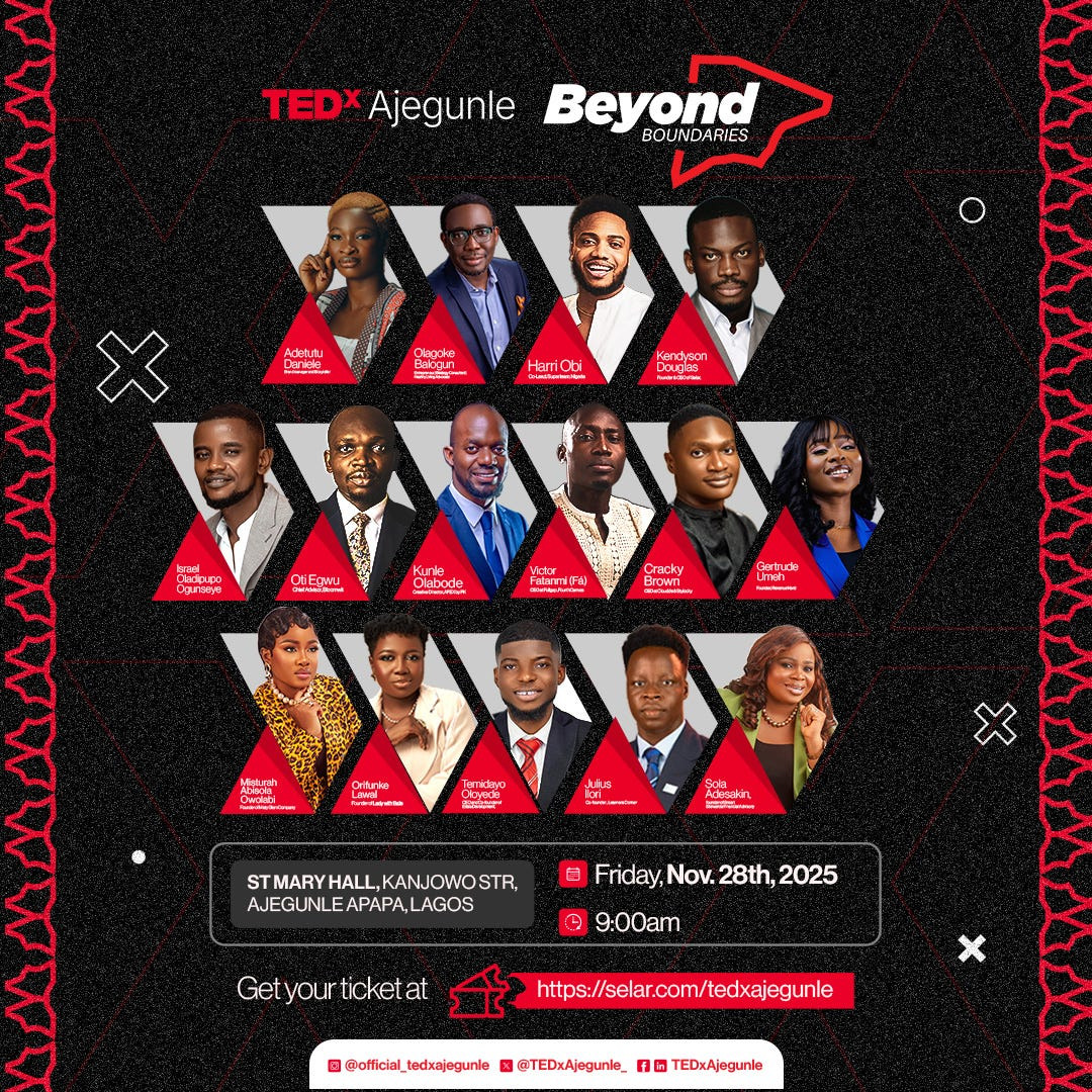TEDxAjegunle: Beyond Boundaries, A New Generation Rising